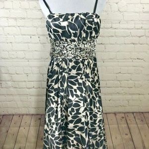Intrigue Black White Spaghetti Strap Dress Size 10